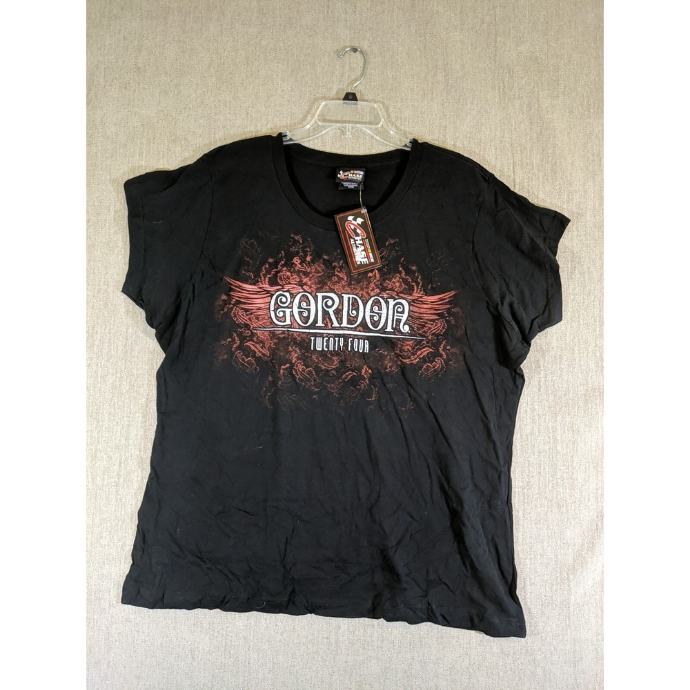 Chase Authentics Nascar Women's T Shirt Black 2XL Cotton Jeff Gordon Twenty Four